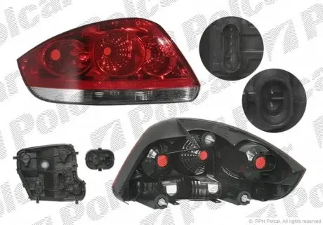 302587E Фонарь задний POLCAR підбір по vin на Brocar