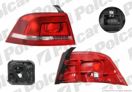 95D188V Фонарь задний POLCAR подбор по vin на Brocar