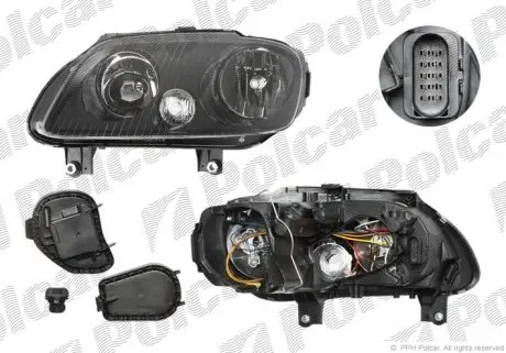 9575102E Фара основна POLCAR підбір по vin на Brocar