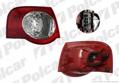 9555882S Фонарь задний POLCAR подбор по vin на Brocar