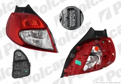 606487U Фонарь задний POLCAR подбор по vin на Brocar