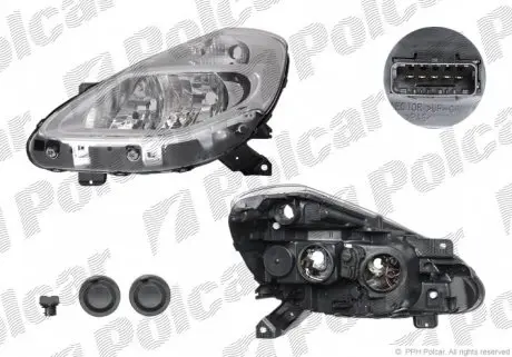 6064101E Фара основная POLCAR підбір по vin на Brocar