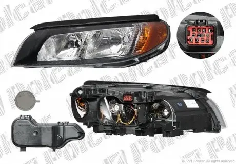 9082105E Фара основная POLCAR подбор по vin на Brocar