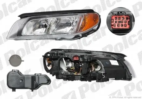 9082091E Фара основная POLCAR подбор по vin на Brocar