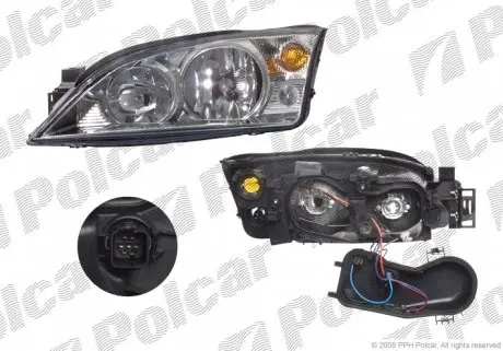 3218091E Фара основна POLCAR підбір по vin на Brocar