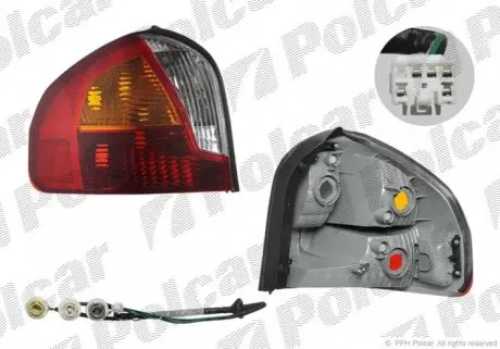 405087E Фонарь задний POLCAR подбор по vin на Brocar