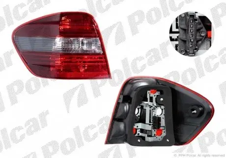 504588E Фонарь задний POLCAR подбор по vin на Brocar