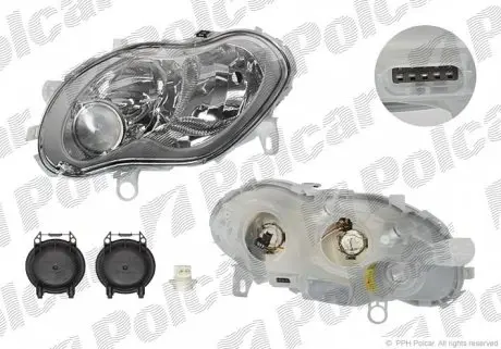 5095101E Фара основная POLCAR подбор по vin на Brocar