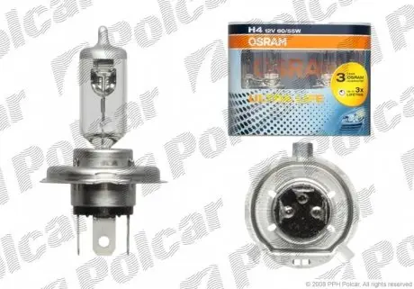 99ZB171A Лампочка H4 POLCAR підбір по vin на Brocar