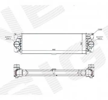 RI96526 Радіатор охолодження повітря (інтеркулер) SIGNEDA підбір по vin на Brocar