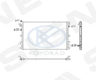 RA630772K Радиатор SIGNEDA подбор по vin на Brocar