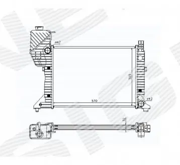 RA62687 РАДІАТОР / 506208-1 / DL-B547 SIGNEDA підбір по vin на Brocar