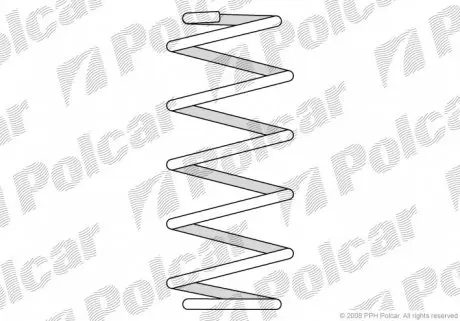 ST383430 ПРУЖИНА ПЕРЕДНЯЯ OPEL VECTRA 2,0/2,0GT/2000 16V 88-9/95 POLCAR підбір по vin на Brocar