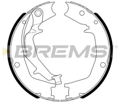 GF0727 Колодки ручного тормоза Hyundai Santa FE I 01-6,Trajet 00-08, Elantra 00-06/Kia Sportage 04- BREMSI GF0727 BREMSI подбор по vin на Brocar