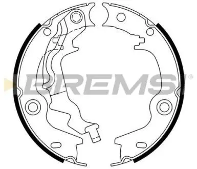 GF0759 Колодки ручного тормоза Hyundai Accent III 05-10/Kia Rio II 05- BREMSI GF0759 BREMSI подбор по vin на Brocar