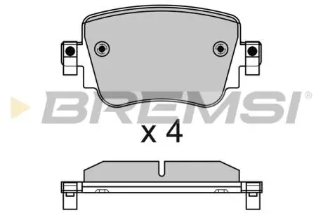 BP3623 Гальмівні колодки зад. Octavia III/Sharan/Audi Q3 12- (TRW) BREMSI BP3623 BREMSI підбір по vin на Brocar