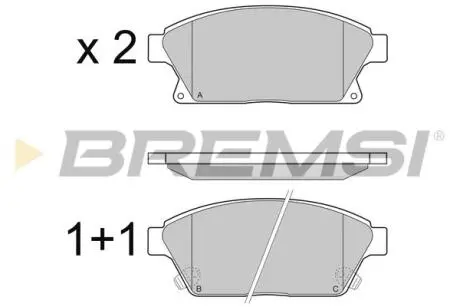 BP3405 Тормозные колодки перед. Astra J/Zarifa/Chevrolet Cruze 09- BREMSI BP3405 BREMSI подбор по vin на Brocar