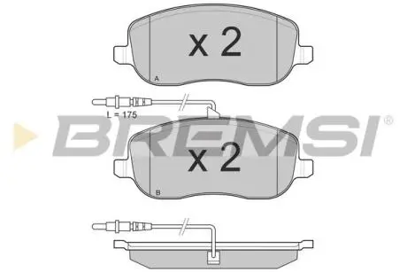 BP3028 Тормозные колодки перед. Jumpy/Scudo/Expert 00- (Lucas) BREMSI BP3028 BREMSI підбір по vin на Brocar