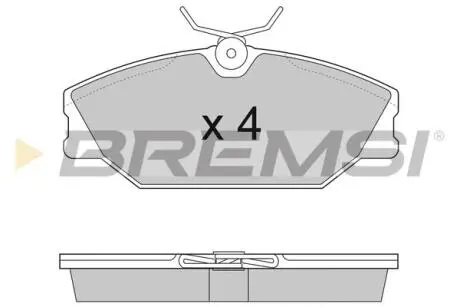 BP2874 Гальмівні колодки перед. Laguna I/Megane I 95-03 (TRW) BREMSI BP2874 BREMSI підбір по vin на Brocar