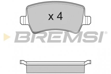 BP3298 Гальмівні колодки зад. Ford Galaxy/S-Max 06-15 (TRW) BREMSI BP3298 BREMSI підбір по vin на Brocar