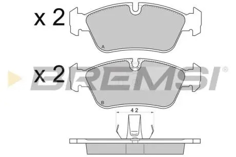 BP2745 Тормозные колодки перед. BMW 3 (E36/E46) 90-09 (ATE) BREMSI BP2745 BREMSI подбор по vin на Brocar