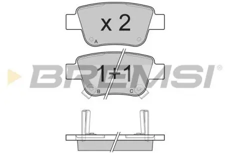 BP3112 Тормозные колодки зад. Toyota Avensis 00-08 (Bosch) BREMSI BP3112 BREMSI подбор по vin на Brocar
