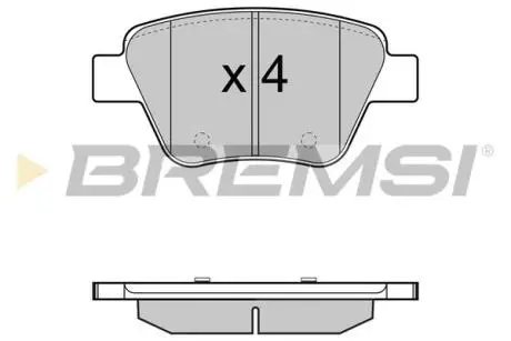 BP3429 Гальмівні колодки зад. Caddy/Jetta 10-/Golf 09-13 BREMSI BP3429 BREMSI підбір по vin на Brocar