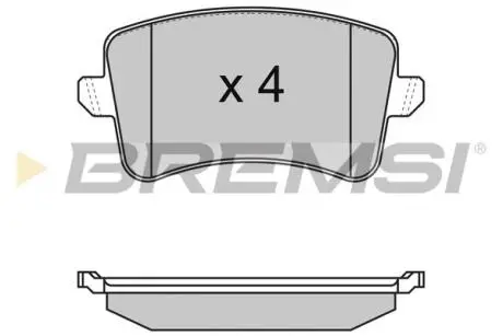 BP3349 Тормозные колодки зад. A4 07-/Q5 12- (ATE) BREMSI BP3349 BREMSI подбор по vin на Brocar