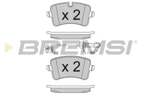 BP3493 Тормозные колодки зад. Audi A6 10- (TRW) BREMSI BP3493 BREMSI подбор по vin на Brocar