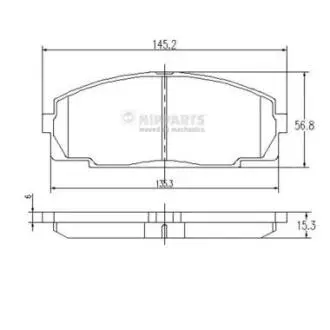 J3602076 Комплект тормозных колодок, дисковый тормоз NIPPARTS подбор по vin на Brocar