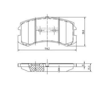 J3605048 Колодки гальмівні дискові NIPPARTS підбір по vin на Brocar