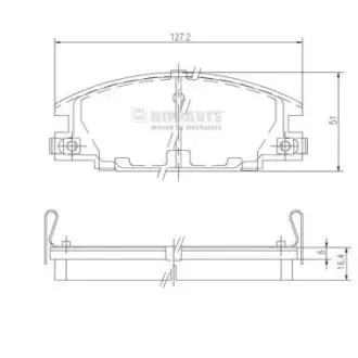 J3609004 Комплект тормозных колодок, дисковый тормоз NIPPARTS подбор по vin на Brocar