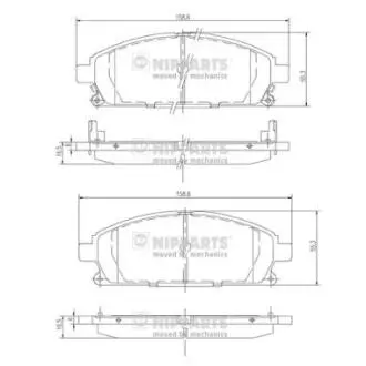 J3601071 Комплект тормозных колодок, дисковый тормоз NIPPARTS подбор по vin на Brocar
