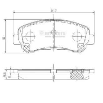 J3601096 Комплект тормозных колодок, дисковый тормоз NIPPARTS подбор по vin на Brocar