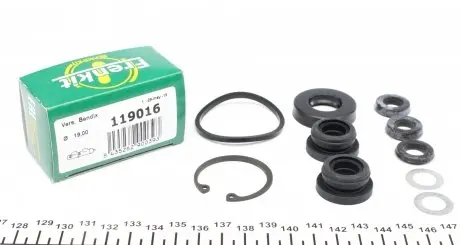 119016 Ремкомплект циліндра гальмівного (головного) Peugeot 306/Renault Megane I (d=19,0mm) Bendix FRENKIT підбір по vin на Brocar
