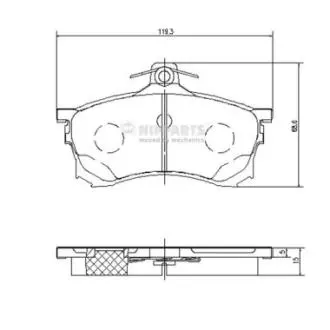 J3605037 Тормозные колодки дисковые МЗ NIPPARTS подбор по vin на Brocar