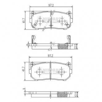 J3610301 Тормозные колодки дисковые МЗ NIPPARTS підбір по vin на Brocar