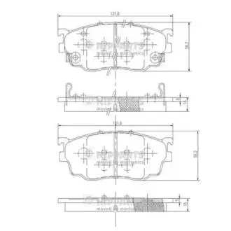 J3603051 Тормозные колодки дисковые МЗ NIPPARTS подбор по vin на Brocar