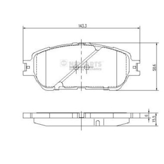 J3602121 Тормозные колодки дисковые МЗ NIPPARTS підбір по vin на Brocar