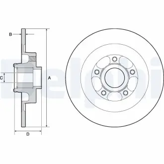 BG9138RSC Тормозные диски с подшипником DELPHI підбір по vin на Brocar