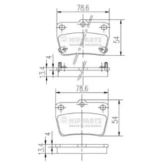 J3612020 Тормозные колодки дисковые МЗ NIPPARTS подбор по vin на Brocar