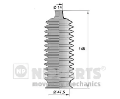 J2842010 Пильник рульового керування NIPPARTS підбір по vin на Brocar