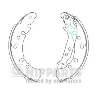 N3502091 Тормозные колодки барабанные NIPPARTS подбор по vin на Brocar