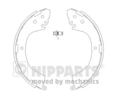 J3505040 Гальмівні колодки NIPPARTS підбір по vin на Brocar