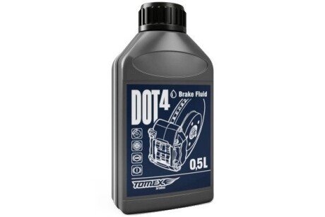 DO40 Гальмівна рідина DOT-4 (0.5L) TOMEX підбір по vin на Brocar