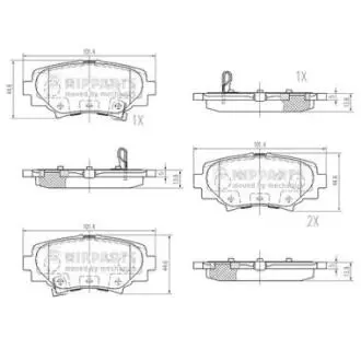 N3613027 Тормозные колодки дисковые NIPPARTS підбір по vin на Brocar