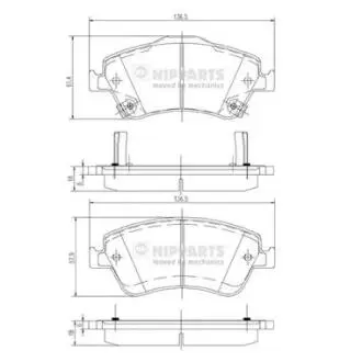 J3602124 Тормозные колодки дисковые NIPPARTS підбір по vin на Brocar