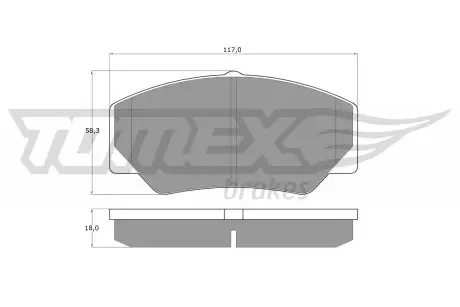 1030 10-30 гальмівні колодки TOMEX підбір по vin на Brocar