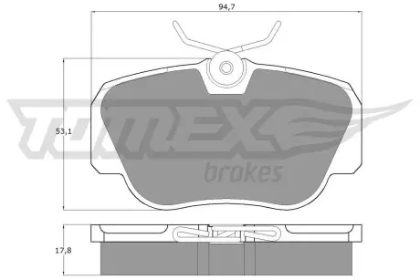1038 Гальмівні колодки дискові TOMEX підбір по vin на Brocar