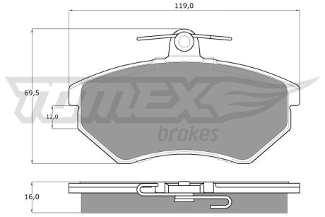 1063 Тормозные колодки дисковые TOMEX підбір по vin на Brocar